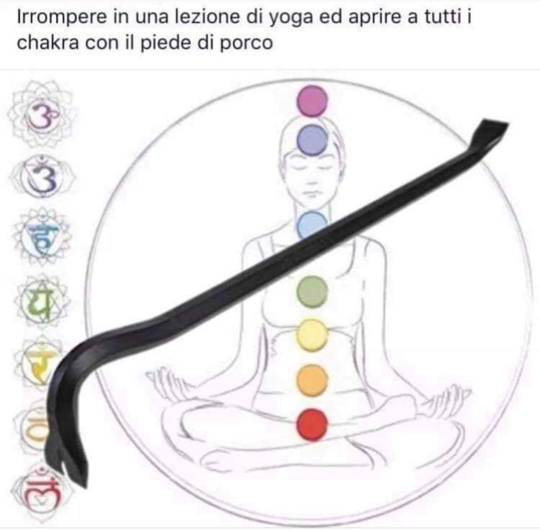 Come aprire i chakra con un piede di porco?